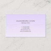 Einfacher Lavendel mit handgeschriebenen Skripten Treuekarte (Rückseite)