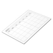 Einfacher leerer monatlicher Kalender-Gitter-Plane Notizblock (angewinkelt)