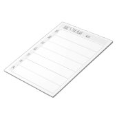 Einfacher leerer Wochenkalenderplaner Notizblock (angewinkelt)