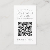Einfacher Leinen-Logo-QR-Code Hinterlasse eine Bew Visitenkarte (Vorderseite)
