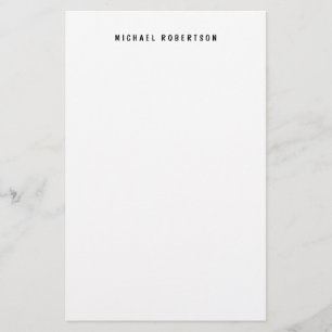 Einfacher lesbarer Name Elegant Minimalistisch Sch Briefpapier