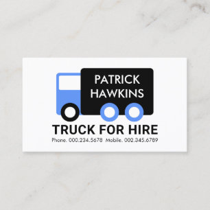Einfacher LKW-Transport Transportservice Visitenkarte