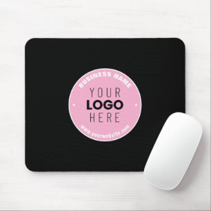 Einfacher Logo-Ersatz & bearbeitbarer Text Rosa/ Mousepad