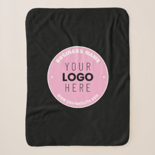 Einfacher Logo-Ersatz & bearbeitbarer Text Rosa/ Sherpadecke