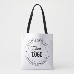 Einfacher Logo-Ersatz und anpassbarer Text   Weiß Tasche