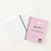 Einfacher Logo-QR-Code Business Pink Notizblock (Innenseite)