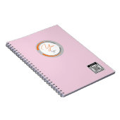 Einfacher Logo-QR-Code Business Pink Notizblock (Rechte Seite)