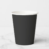 Einfacher Logo-QR-Code Business Schwarz Pappbecher (Rückseite)