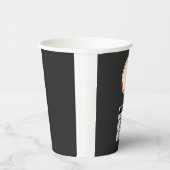 Einfacher Logo-QR-Code Business Schwarz Pappbecher (Rechts)