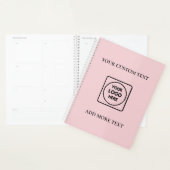 Einfacher Logo-Text Blush-Pink-Branding-Planer Planer (Anzeige)