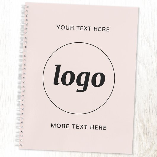 Einfacher Logo-Text Blush-Pink Planer