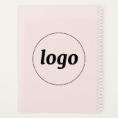 Einfacher Logo-Text Blush-Pink Planer (Rückseite)