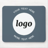 Einfacher Logo-Text Business-Promotion Anthrazit Mousepad (Vorne)