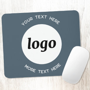 Einfacher Logo-Text Business-Promotion Anthrazit Mousepad