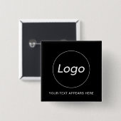 Einfacher Logo-Text Button (Vorne & Hinten)