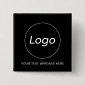 Einfacher Logo-Text Button (Vorderseite)