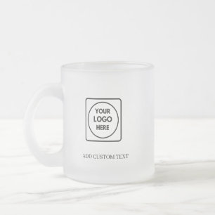 Einfacher Logo-Text-Geschäfts-Eisglas-Tasse Mattglastasse
