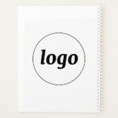 Einfacher Logo-Text Geschäftsförderung Planer (Rückseite)
