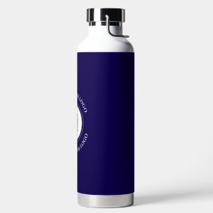 Einfacher Logo-Text Marineblau Geschäftliche Marke Trinkflasche