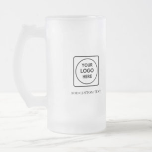 Einfacher Logo-Text-Matte-Business-Promo-Tasse Mattglas Bierglas