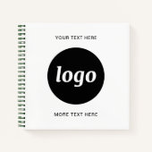 Einfacher Logo-Text-QR-Code für Business-Promotion Notizblock (Vorderseite)