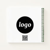 Einfacher Logo-Text-QR-Code für Business-Promotion Notizblock (Rückseite)