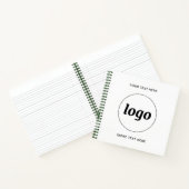 Einfacher Logo-Text-QR-Code für Geschäftsförderung Notizblock (Innenseite)