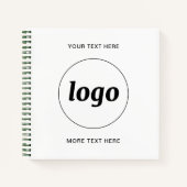 Einfacher Logo-Text-QR-Code für Geschäftsförderung Notizblock (Vorderseite)
