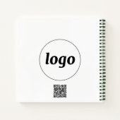 Einfacher Logo-Text-QR-Code für Geschäftsförderung Notizblock (Rückseite)
