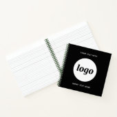 Einfacher Logo-Text-QR-Code für Geschäftsförderung Notizblock (Innenseite)