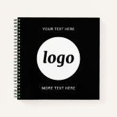 Einfacher Logo-Text-QR-Code für Geschäftsförderung Notizblock (Vorderseite)