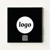 Einfacher Logo-Text-QR-Code für Geschäftsförderung Notizblock (Rückseite)