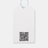 Einfacher Logo Text QR Code Geschäftspreis oder Geschenkanhänger (Rückseite)