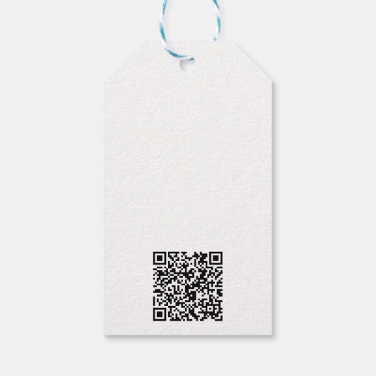 Einfacher Logo Text QR Code Geschäftspreis oder Geschenkanhänger (Rückseite)