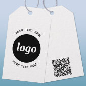 Einfacher Logo Text QR Code Geschäftspreis oder Geschenkanhänger