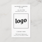 Einfacher Logo-Text-QR-Code im vertikalen Format Visitenkarte (Vorderseite)
