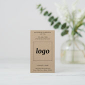 Einfacher Logo-Text-QR-Code im vertikalen Format Visitenkarte (Stehend Vorderseite)