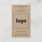 Einfacher Logo-Text-QR-Code im vertikalen Format Visitenkarte (Vorderseite)