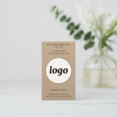 Einfacher Logo-Text-QR-Code im vertikalen Format Visitenkarte (Stehend Vorderseite)