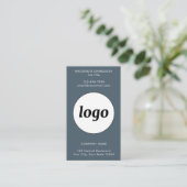 Einfacher Logo-Text-QR-Code Vertikale Holzkohlegra Visitenkarte (Stehend Vorderseite)