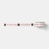 Einfacher Logo-Text Rosa Satinband (Vorderseite)
