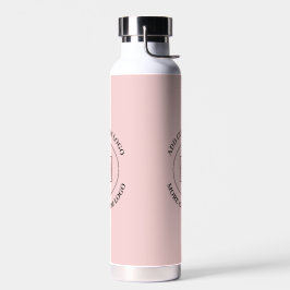 Einfacher Logo-Text Rosé Business-Branding Trinkflasche