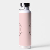 Einfacher Logo-Text Rosé Business-Branding Trinkflasche (Rechts)