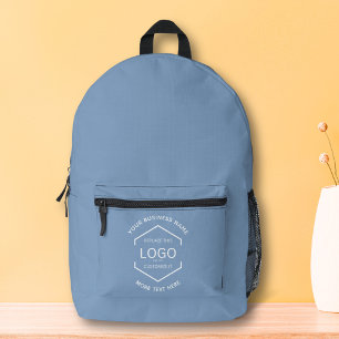 Einfacher Logo Text Werbeaktion Blau Bedruckter Rucksack