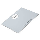 Einfacher Logo Text Werbeaktion Blau Notizblock (angewinkelt)