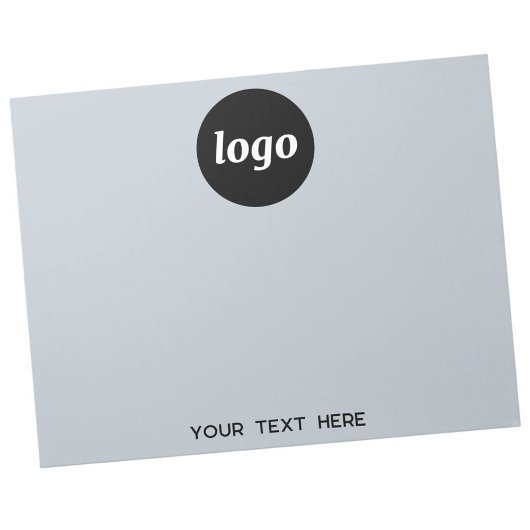 Einfacher Logo Text Werbeaktion Blau Notizblock