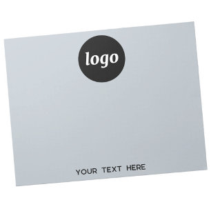 Einfacher Logo Text Werbeaktion Blau Notizblock