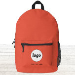 Einfacher Logo-Text Werbeaktion Orange Bedruckter Rucksack<br><div class="desc">Fügen Sie Ihr eigenes Logo und Textauswahl zu diesem Design hinzu. Entfernen Sie den Text,  wenn Sie es vorziehen. Minimalistisch und beruflich. Ideal für ein Werbeprodukt für Ihre Kunden und Kunden. Weitere Versionen finden Sie in der Auflistung.</div>