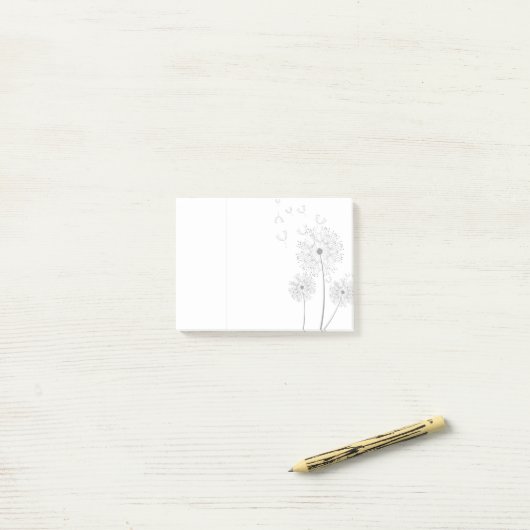 Einfacher Löwenzahn-Samen-Schlag Post-it Klebezettel (Auf Schreibtisch)