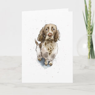 Einfacher Lustiger süßer Springer Spaniel Hund Geb Karte